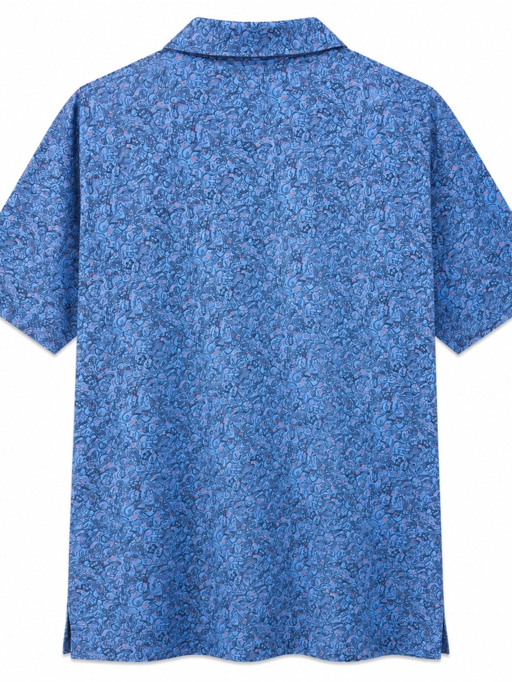 Peter Millar Summer Comfort XL Guitar Print Performance Polo Blue Music Shirt - Picture 2 of 4